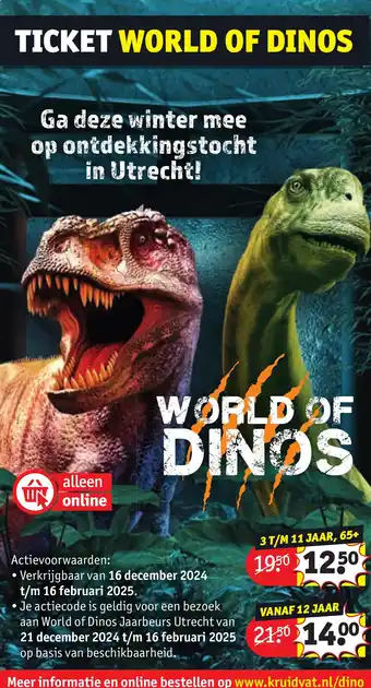 Kruidvat Ticket world of dinos aanbieding