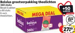 Kruidvat Bolsius grootverpakking theelichten aanbieding