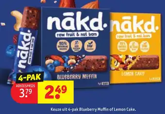 Kruidvat Keuze uit 4-pak Blueberry Muffin of Lemon Cake. aanbieding