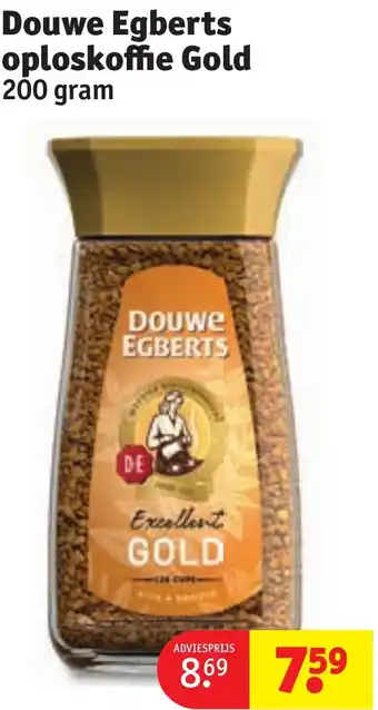 Kruidvat Douwe Egberts oploskoffie Gold aanbieding