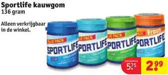 Kruidvat Sportlife kauwgom aanbieding