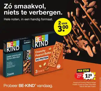 Kruidvat Keuze uit Crunchy Peanut Butter Protein 3-pack en Dark Chocolate Nuts & Sea Salt 3-pack. aanbieding