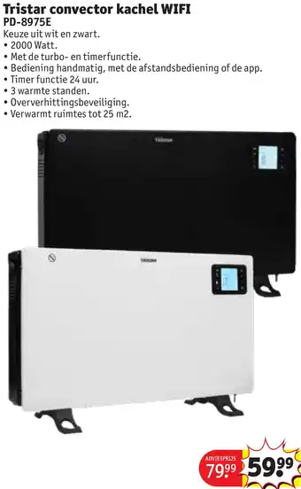 Kruidvat Tristar convector kachel WIFI PD-8975E aanbieding