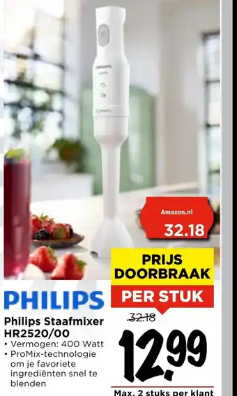 Vomar Voordeelmarkt Philips Staafmixer HR2520/00 aanbieding