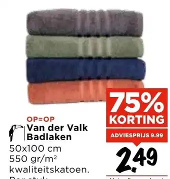 Vomar Voordeelmarkt Van der Valk Badlaken aanbieding