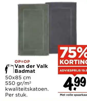 Vomar Voordeelmarkt Van der Valk Badmat aanbieding