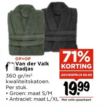 Vomar Voordeelmarkt Van der Valk Badjas aanbieding