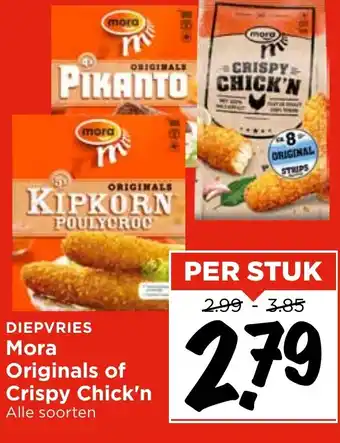 Vomar Voordeelmarkt Mora Originals of Crispy Chick'n aanbieding