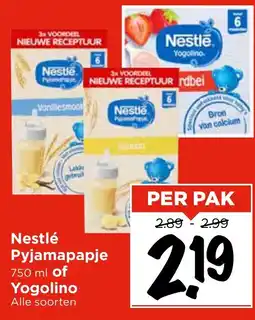 Vomar Voordeelmarkt Nestlé Pyjamapapje of Yogolino aanbieding