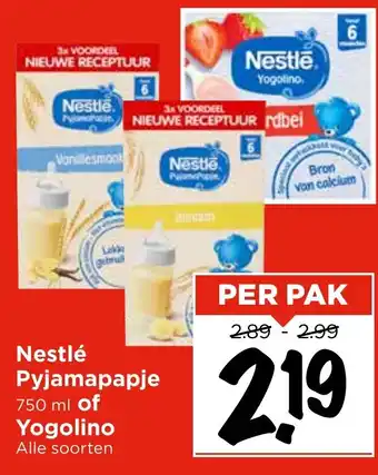 Vomar Voordeelmarkt Nestlé Pyjamapapje of Yogolino aanbieding