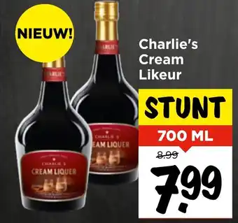 Vomar Voordeelmarkt Charlie's Cream Likeur aanbieding