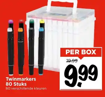 Vomar Voordeelmarkt Twinmarkers 80 Stuks aanbieding