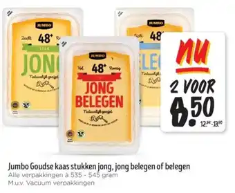 Jumbo Jumbo Goudse kaas stukken jong, jong belegen of belegen aanbieding