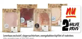 Jumbo Leverkaas exclusief, slagersachterham, ovengebakken kipfilet of rookvlees aanbieding