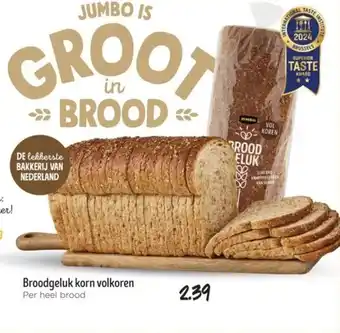 Jumbo Broodgeluk korn volkoren aanbieding