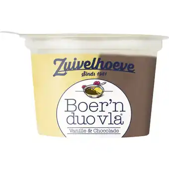 Albert Heijn Zuivelhoeve Boer'n vla vanille & chocolade aanbieding