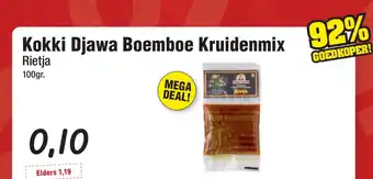 Budget Food Kokki Djawa Boemboe Kruidenmix aanbieding