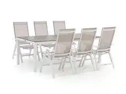 Kees Smit Bellagio Avenza/Fidenza 220cm dining tuinset 7-delig verstelbaar aanbieding