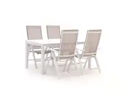 Kees Smit Bellagio Avenza/Menzano 160cm dining tuinset 5-delig verstelbaar aanbieding