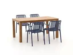 Kees Smit Forza Cali/Oxford 160cm dining tuinset 5-delig stapelbaar aanbieding