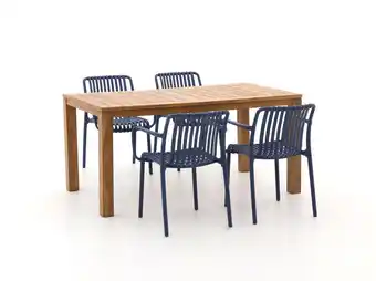 Kees Smit Forza Cali/Oxford 160cm dining tuinset 5-delig stapelbaar aanbieding