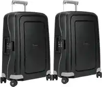 Coolblue Samsonite S'Cure Spinner 55cm Duo Pack Black aanbieding