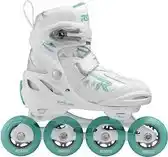 Bol.com Roces MOODY TIF verstelbare inlineskates - Maat 30-35 - wit/lichtblauw/zilver aanbieding