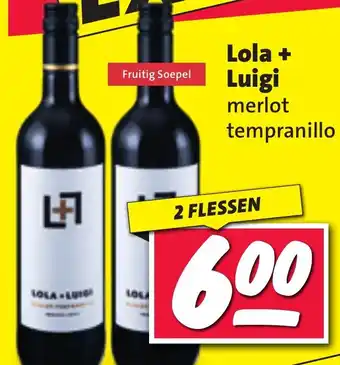 Nettorama Lola + Luigi merlot tempranillo aanbieding