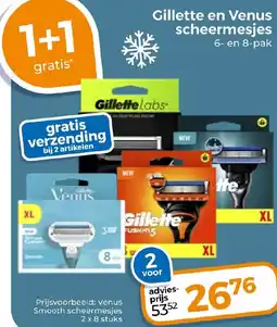 Trekpleister Gillette en Venus scheermesjes aanbieding