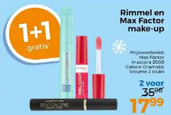 Trekpleister Rimmel en Max Factor make-up aanbieding