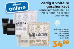 Trekpleister Zadig & Voltaire geschenkset aanbieding