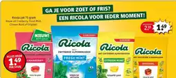 Kruidvat GA JE VOOR ZOET OF FRIS? EEN RICOLA VOOR IEDER MOMENT! aanbieding