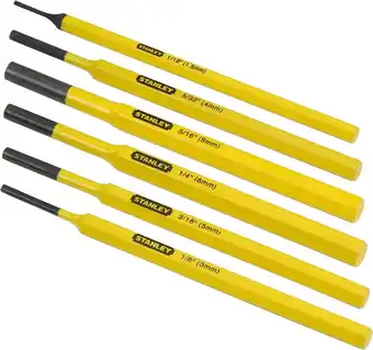 Amazon Stanley 418226 Punchset (6 stuks), lengte 100 mm aanbieding