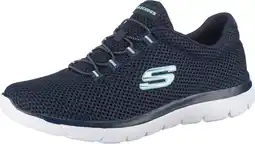 Amazon Skechers SUMMITS dames Sneaker ,Navy Mesh/ White Trim,39 EU aanbieding