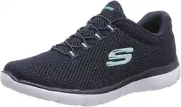 Amazon Skechers SUMMITS dames Sneaker ,Navy Mesh/ White Trim,39 EU aanbieding