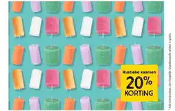 Xenos Rustieke kaarsen 20% KORTING aanbieding