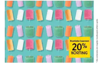 Xenos Rustieke kaarsen 20% KORTING aanbieding