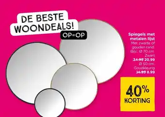 Xenos Spiegels met metalen lijst aanbieding