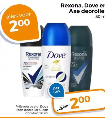 Trekpleister Rexona, Dove en Axe de roller aanbieding