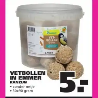 Ranzijn Vetbollen in emmer ranzijn aanbieding