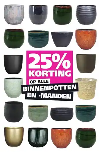 Ranzijn op alle binnenpotten en manden aanbieding