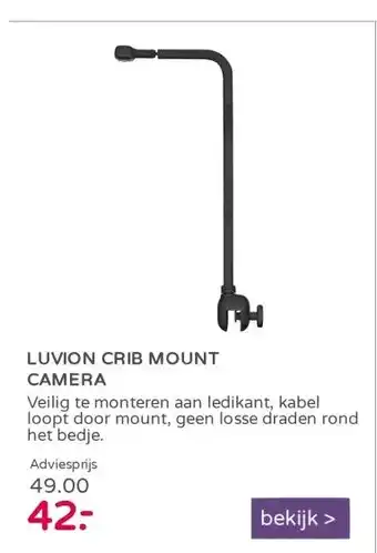 Prenatal Luvion Crib Mount camera aanbieding