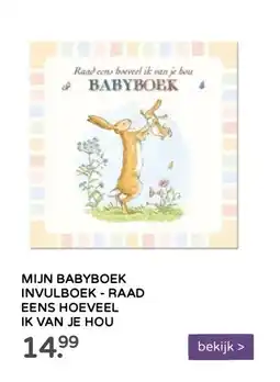 Prenatal Mijn Babyboek invulboek - Raad eens hoeveel ik van je hou aanbieding