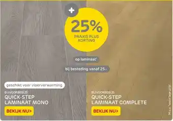 Praxis QUICK-STEP LAMINAAT MONO & QUICK-STEP LAMINAAT COMPLETE aanbieding