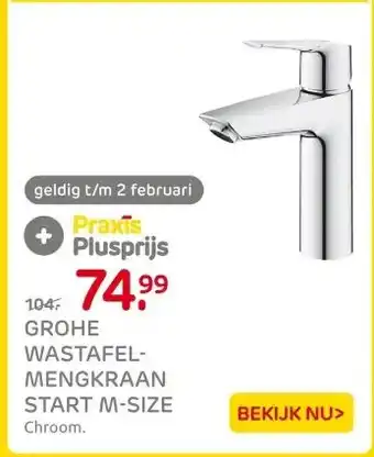 Praxis GROHE WASTAFEL- MENGKRAAN START M-SIZE aanbieding