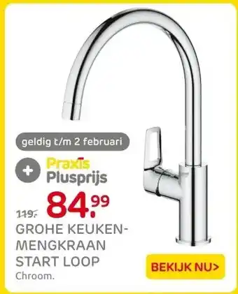 Praxis GROHE KEUKEN- MENGKRAAN START LOOP aanbieding