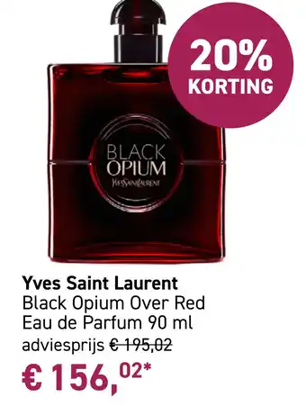 Mooi parfumerie Yves Saint Laurent Black Opium Over Red aanbieding