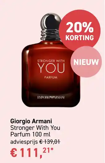 Mooi parfumerie Giorgio Armani Stronger With You aanbieding