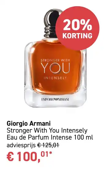 Mooi parfumerie Giorgio Armani Stronger With You Intensely aanbieding