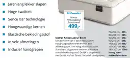 NLslaapt Matras Ambassadeur Brons aanbieding